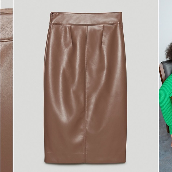 Babaton vegan leather skirt - Picture 2 of 6